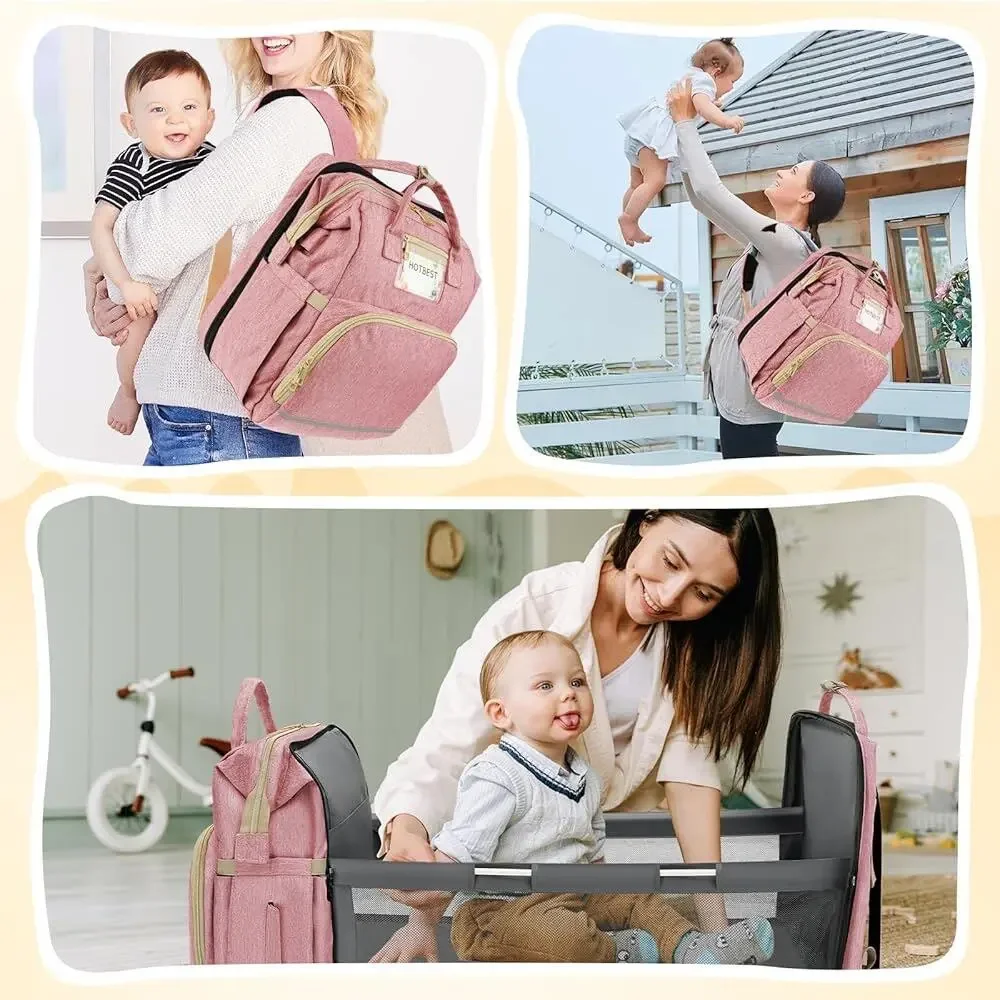 HOTBEST Diaper Bag Backpack, Pink, Large New